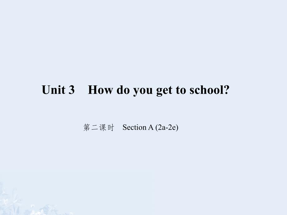 七年级英语下册 Unit 3 How do you get to school（第2课时）Section A(2a-2e)习题 人教新目标版_第1页