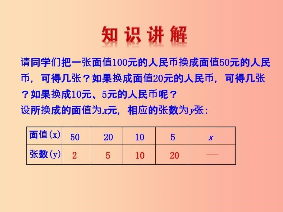 201X版九年级数学下册 第二十六章 反比例函数 26.1 反比例函数 26.1.1 反比例函数教学1 新人教版_第5页