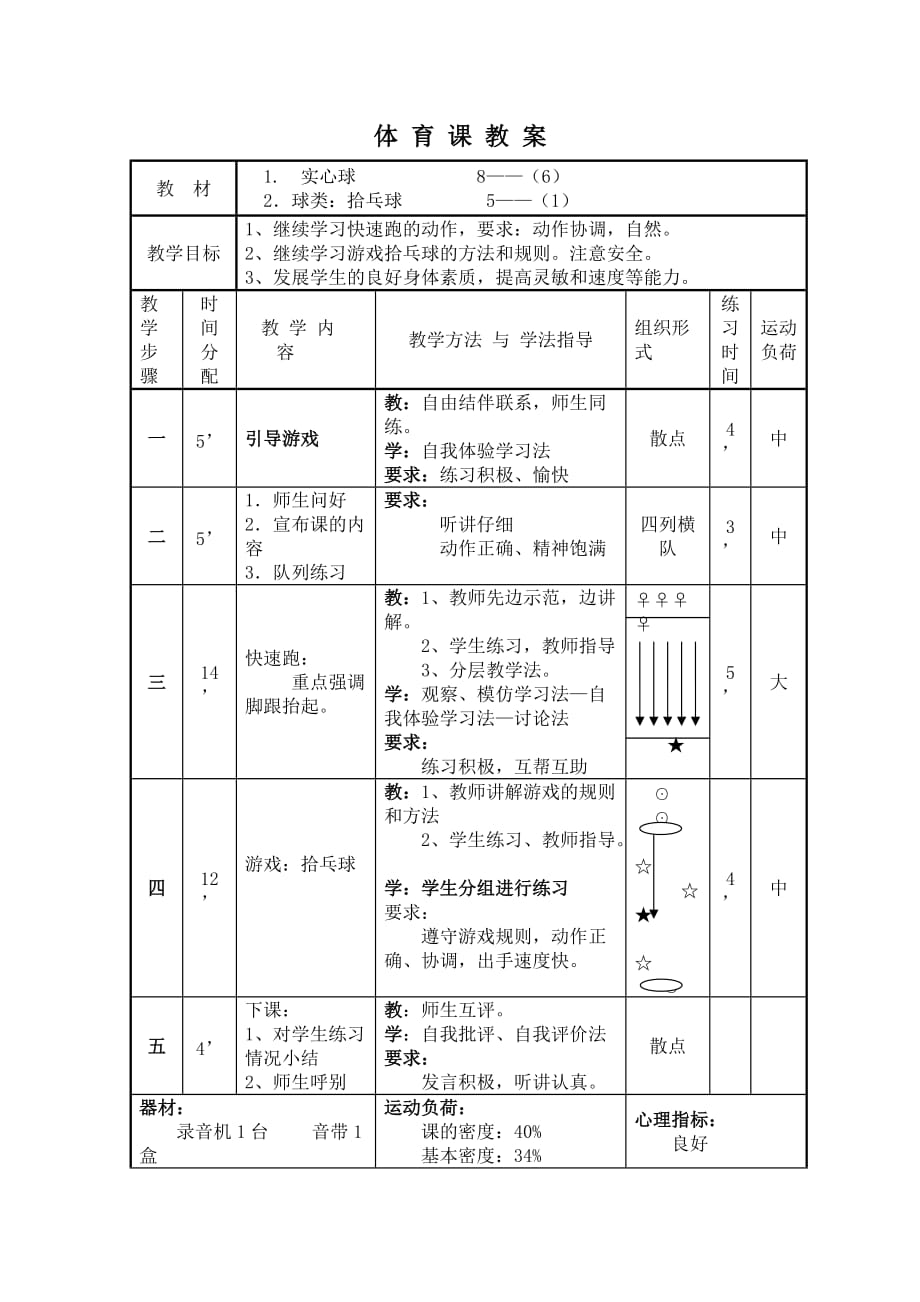 实心球拾乓球教学设计_第1页