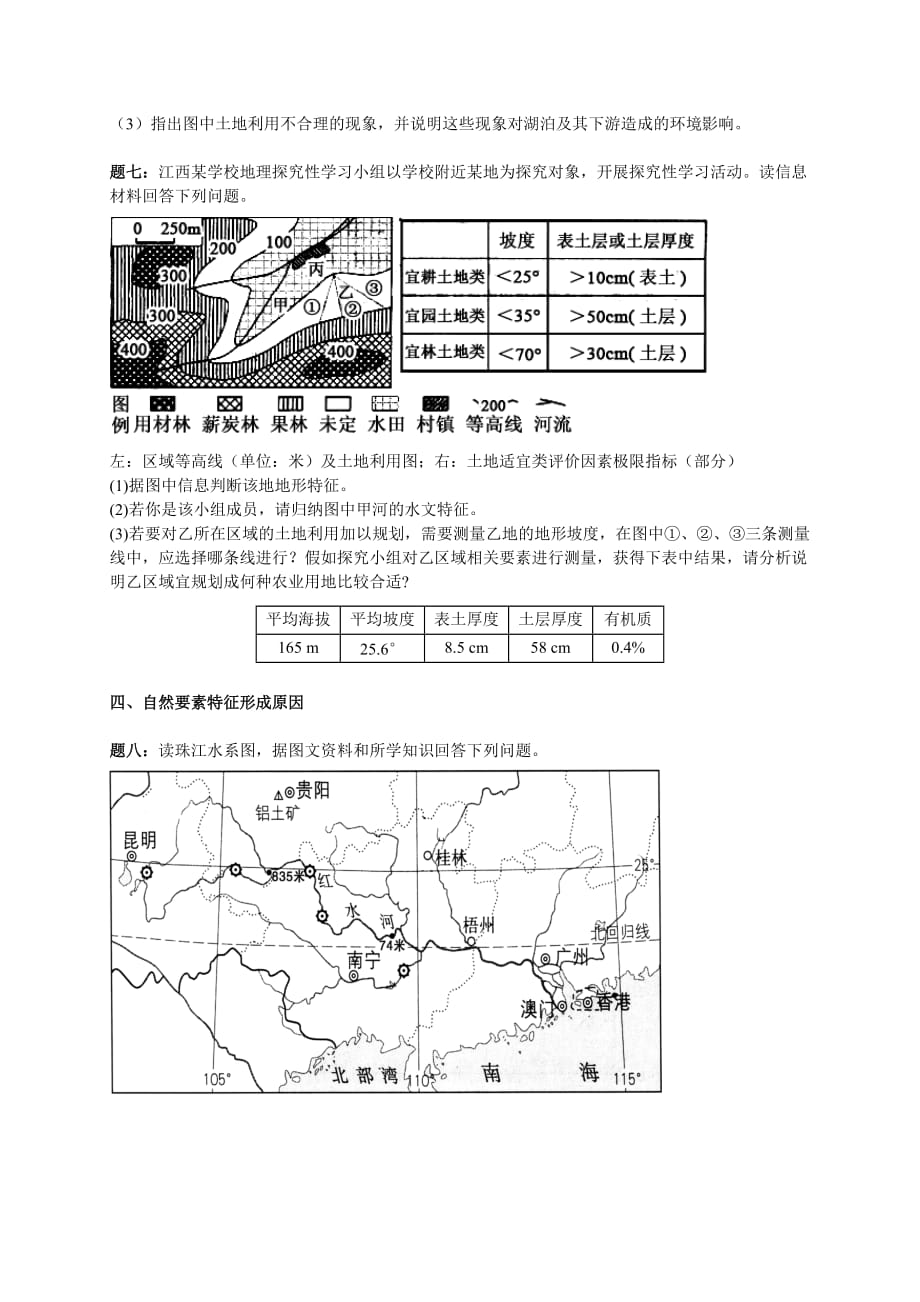 2014地理高考重难点提分必做题：自然地理事物特征描述和原理阐释三_第4页