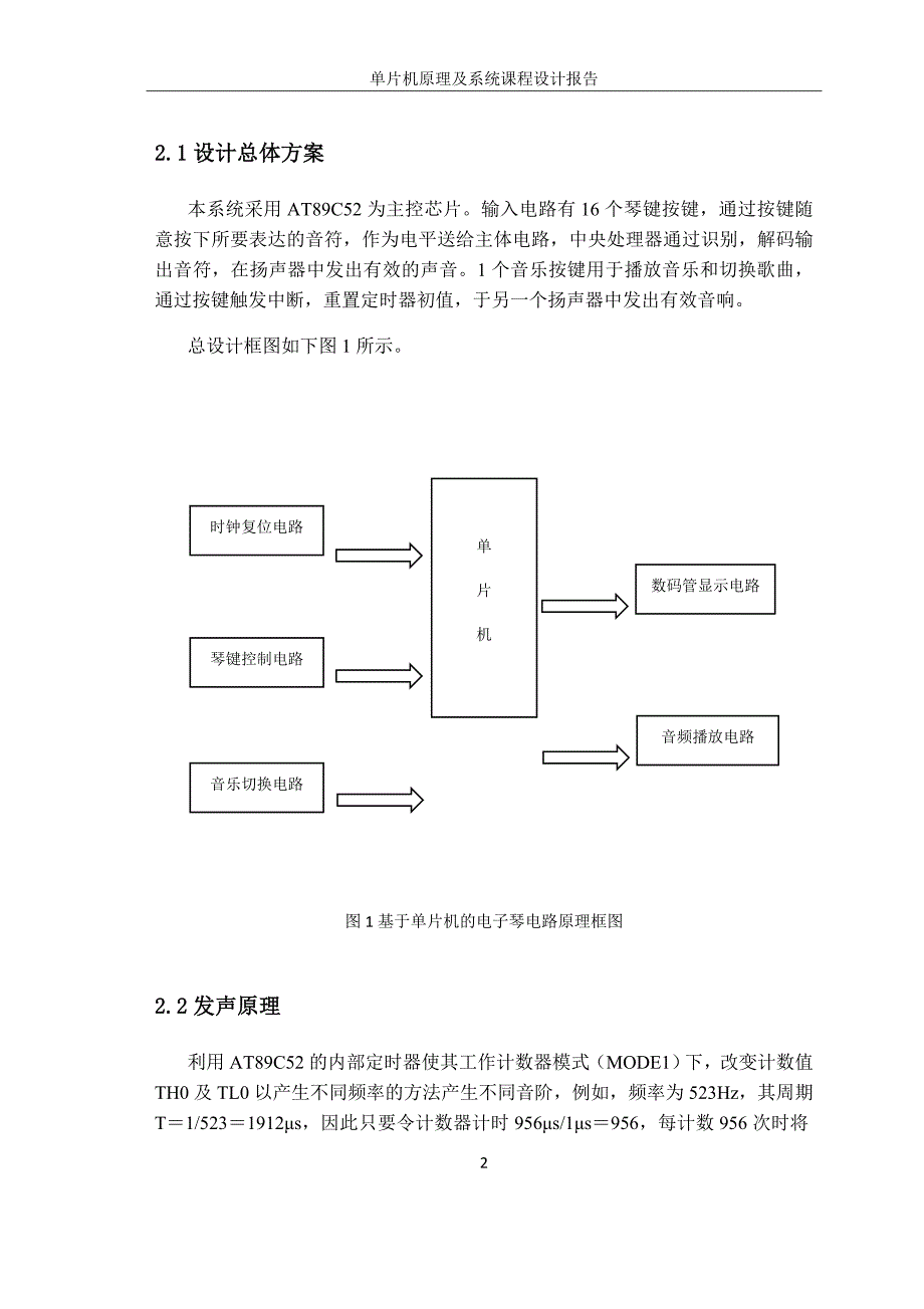 基于51单片机的16键电子琴课程设计报告25页_第4页