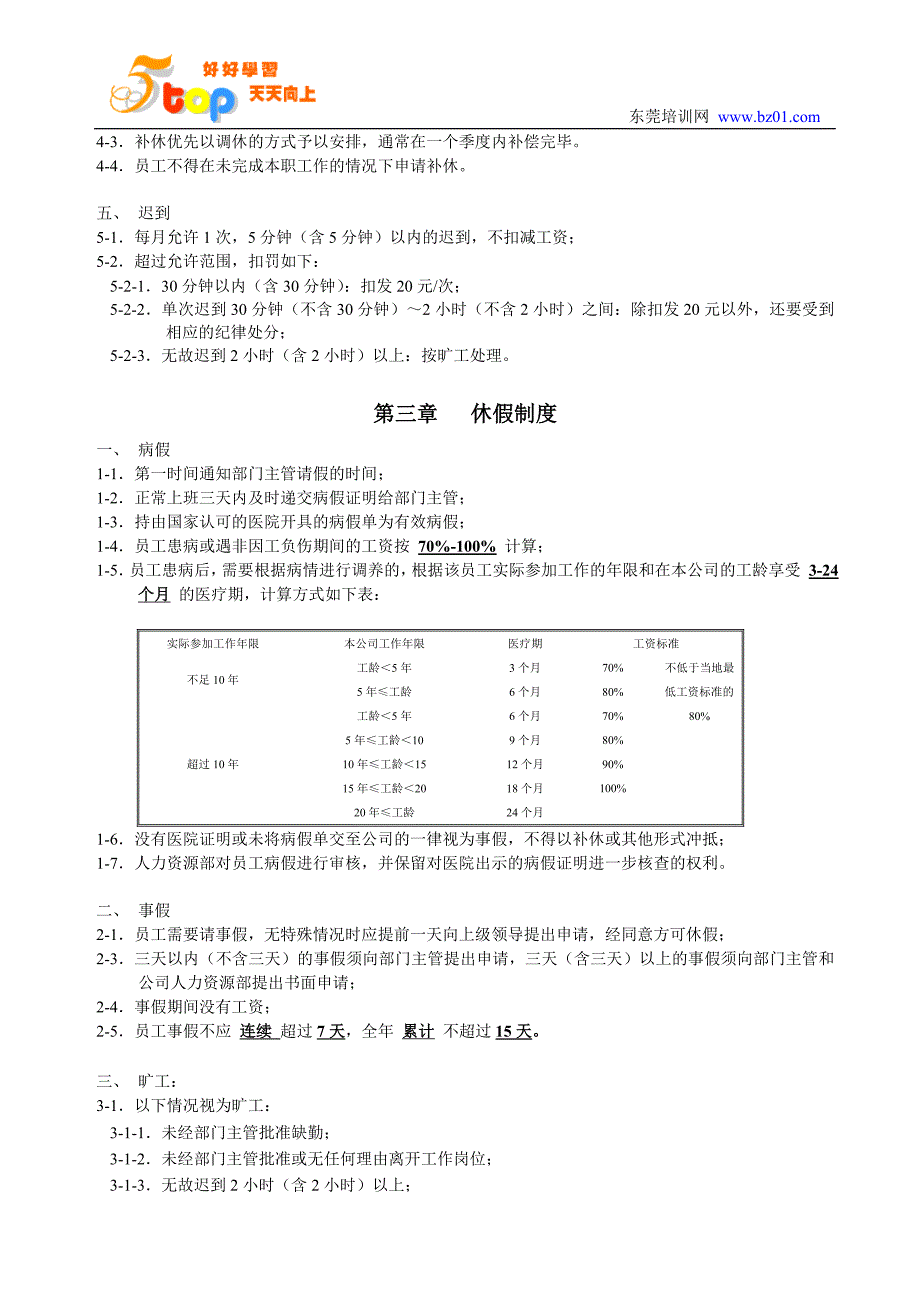 员工手册全套制度规章管理14页_第3页