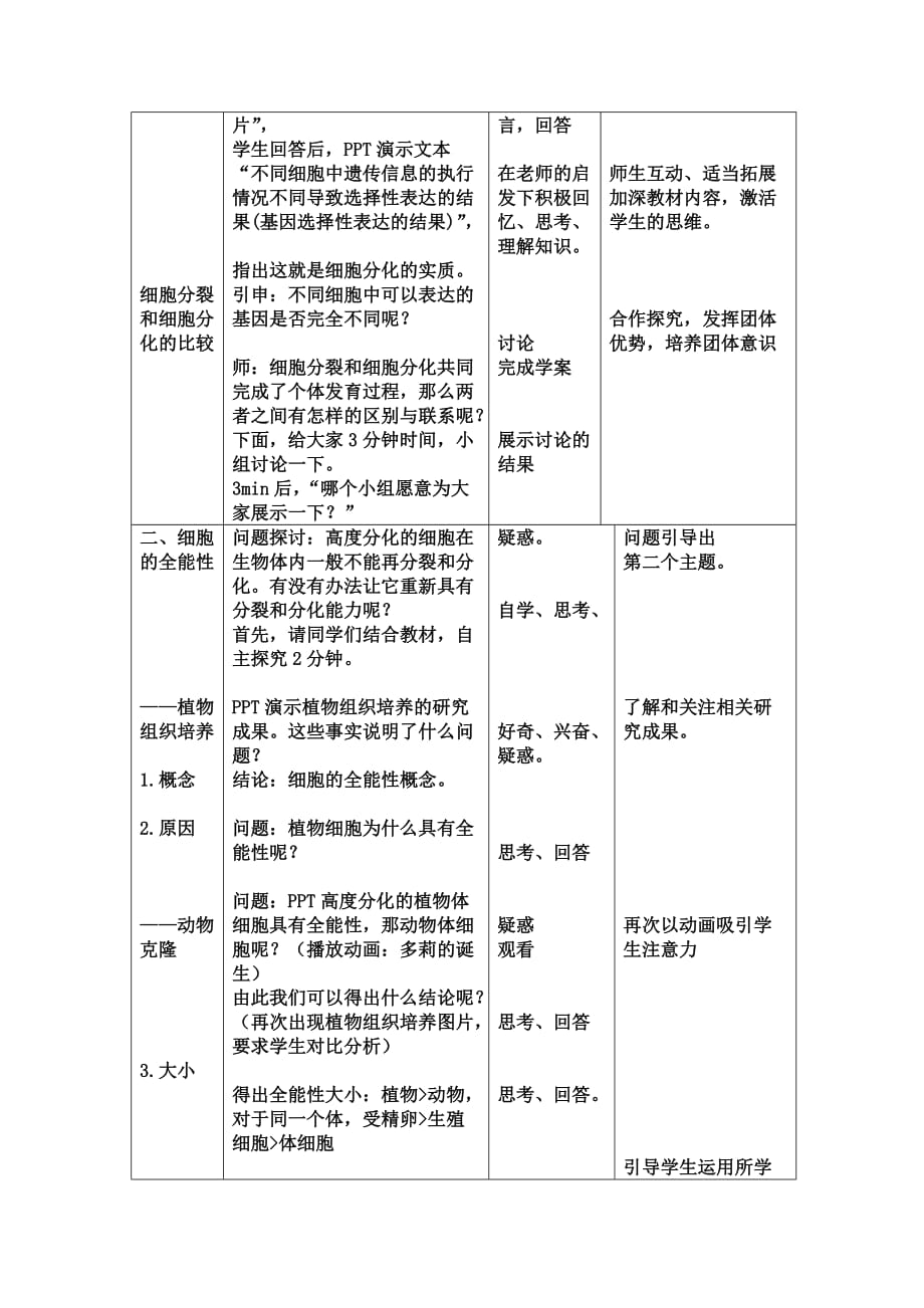 细胞分化教学设计(玲)4页_第3页