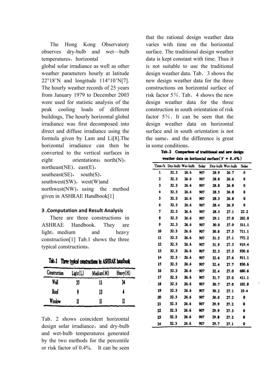 建筑的空调系统设计天气参数长热滞后的选择中英文外文翻译_第4页