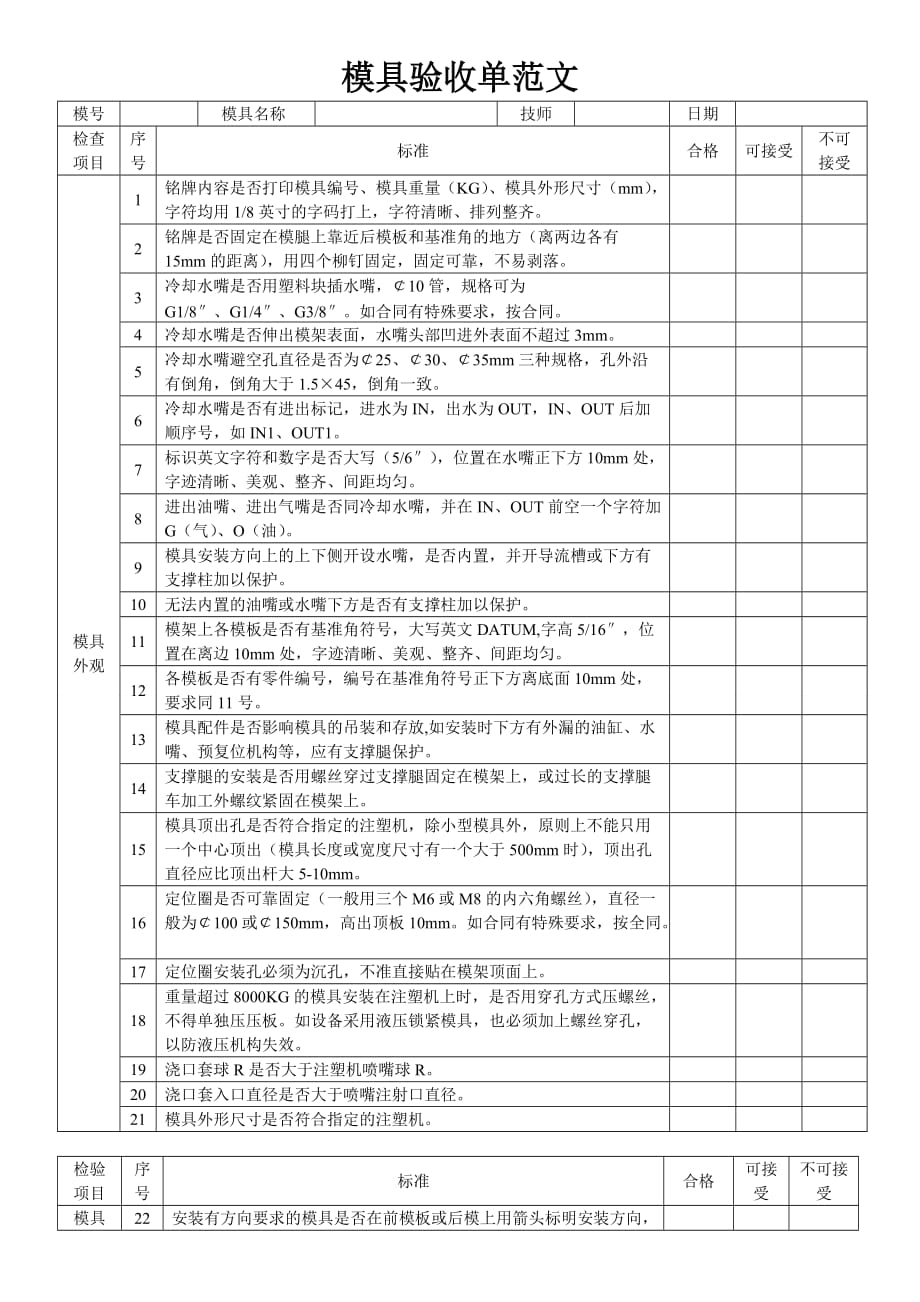 模具验收单范文7页_第1页