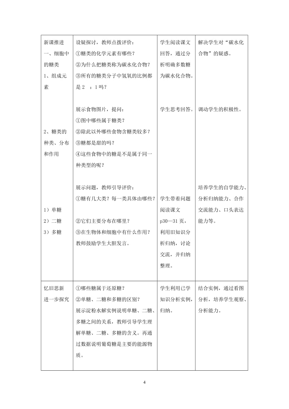 细胞中的糖类和脂质教学设计8页_第4页