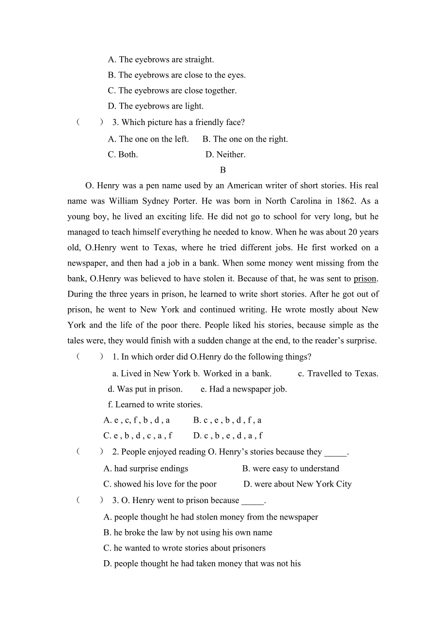 八年级英语上册期末考前模拟试题_第4页