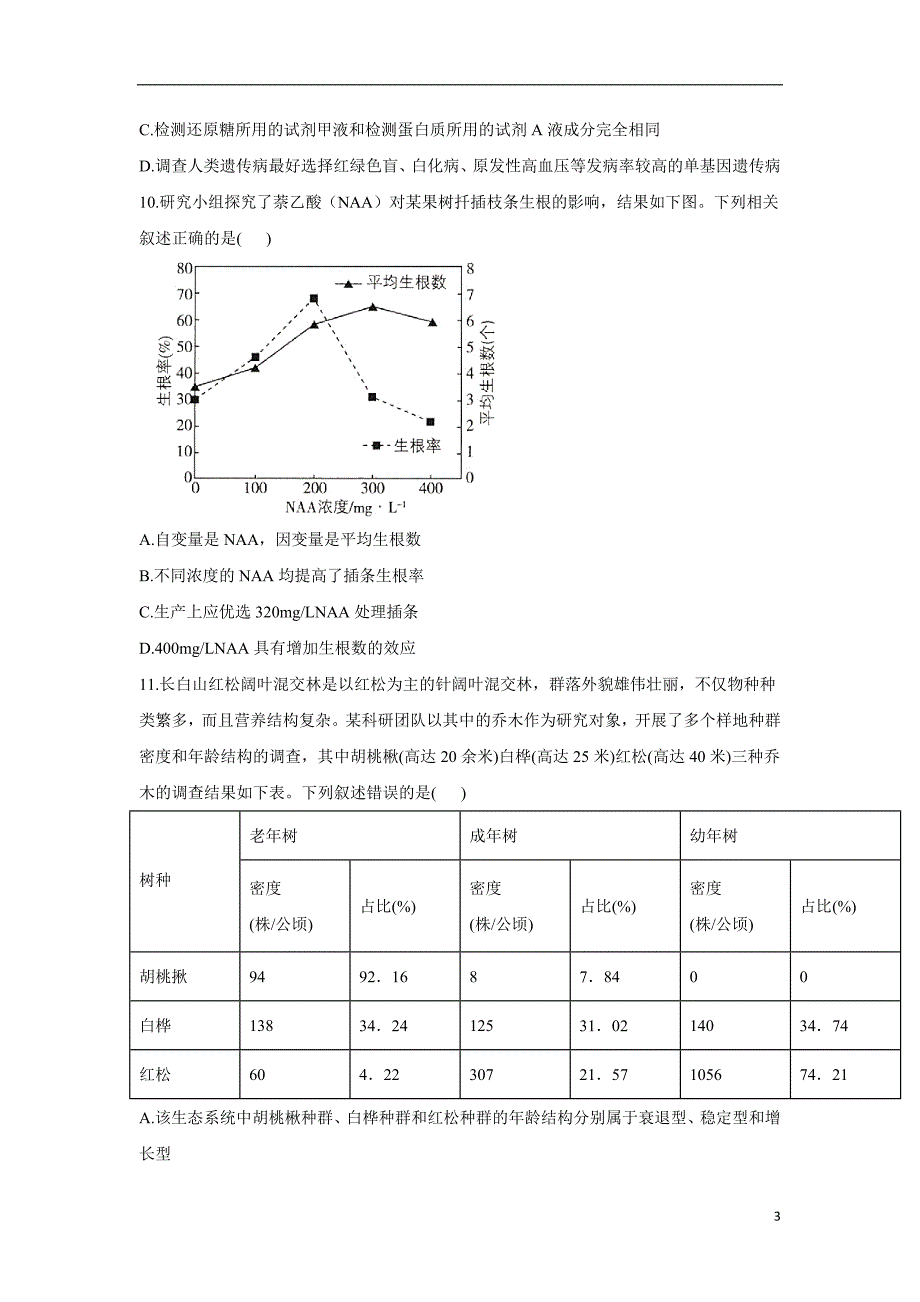 2021届辽宁省名校联盟高三下学期开学考试生物试题（新高考）_第3页