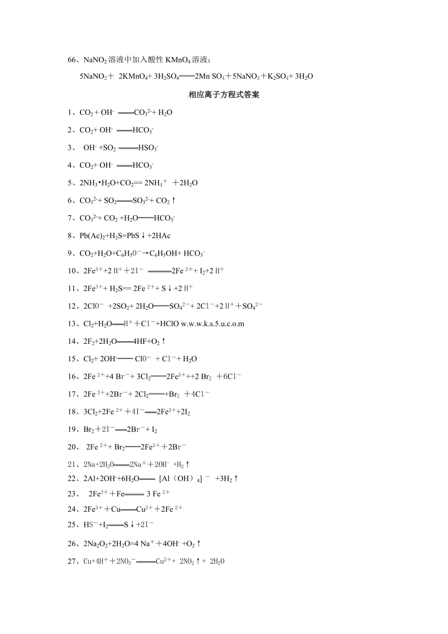 高考最常见的化学离子方程式总结6页_第4页