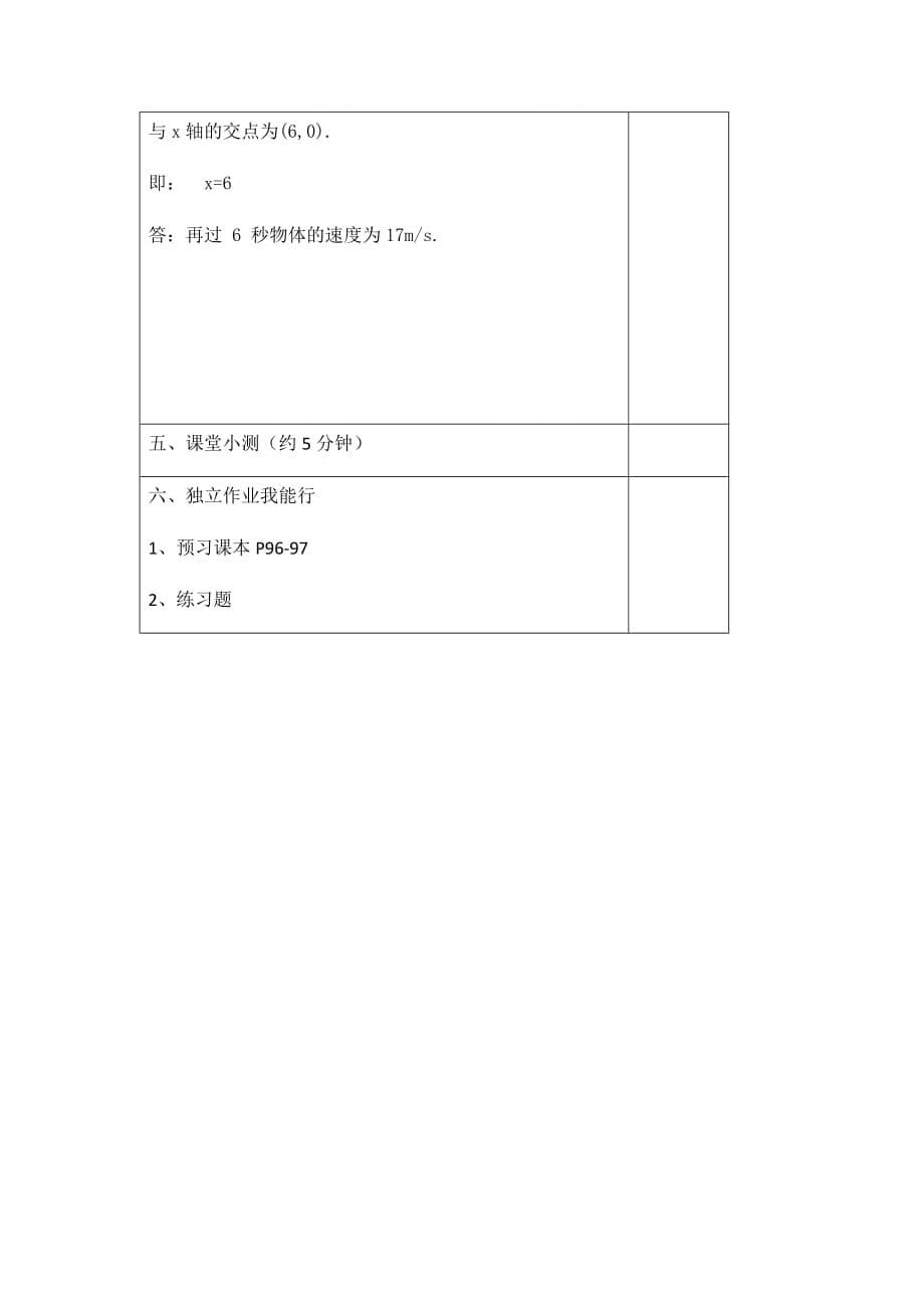 人教八下数学 19.2.3一次函数与一元一次方程 导学案（无答案）_第5页