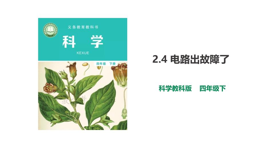 教科版科学四年级下册《2.4 电路出故障了路》精品课件（2套）_第1页