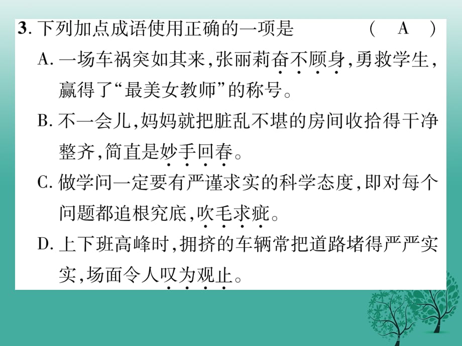 七年级语文下册 专题复习二 词语（成语）的运用 苏教版_第4页