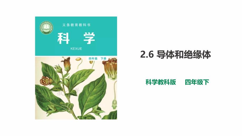 教科版科学四年级下册2.6《导体和绝缘体》课件_第1页