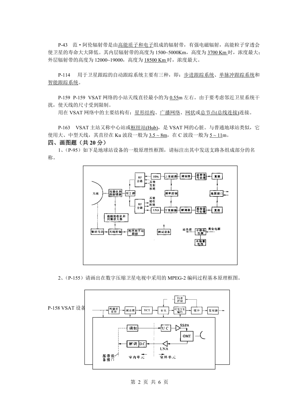 《卫星通信》期末考试A卷(有答案)6页_第2页