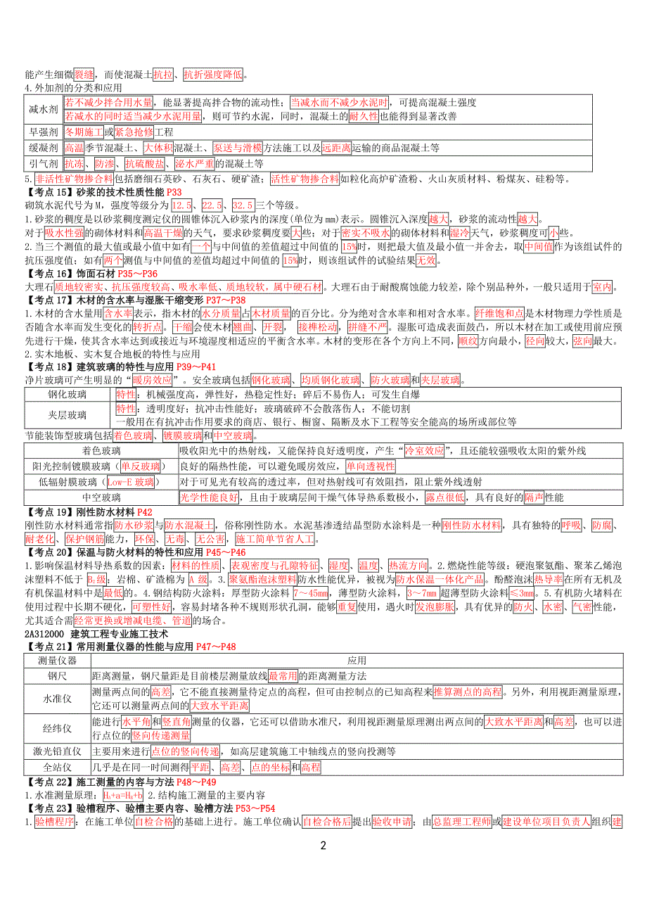 备考2021年二建《建筑实务》重要考点汇总（备考2021年建造师）_第2页