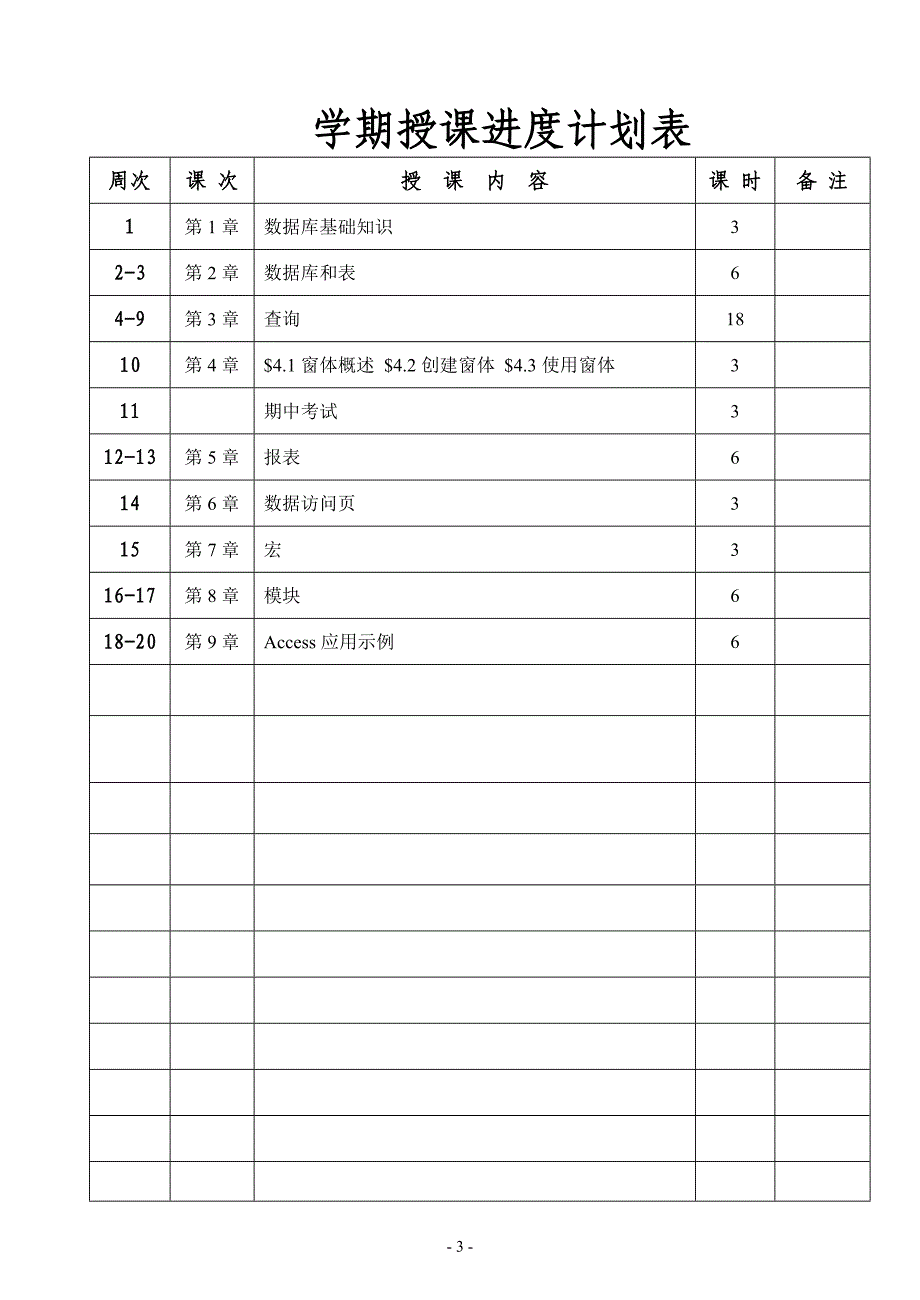 《数据库应用基础》理论教案46页_第3页