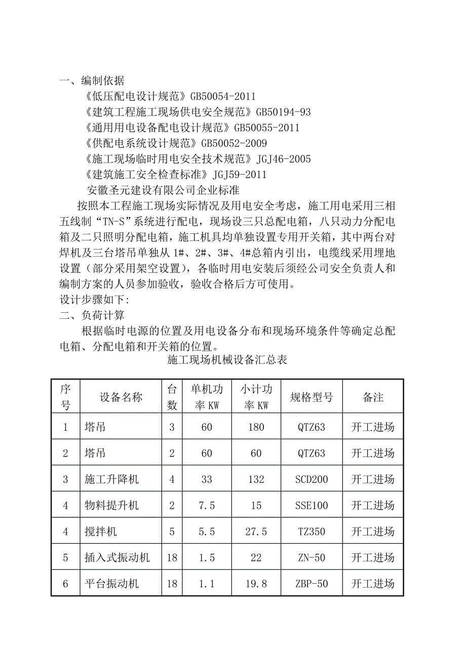 琥珀新天地施工现场临时用电专项方案_第2页