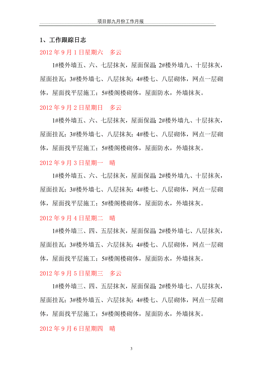 [精选]保障房项目工作月报模板_第4页