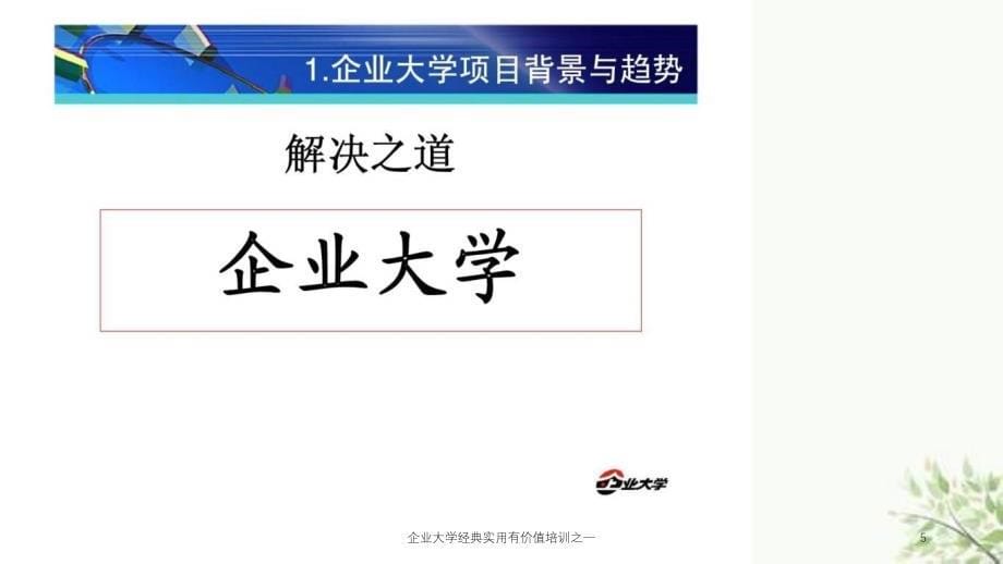 企业大学经典实用有价值培训之一课件_第5页