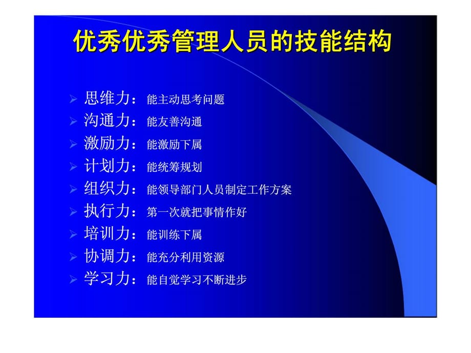 优秀管理人员基本素质训练课件_第3页