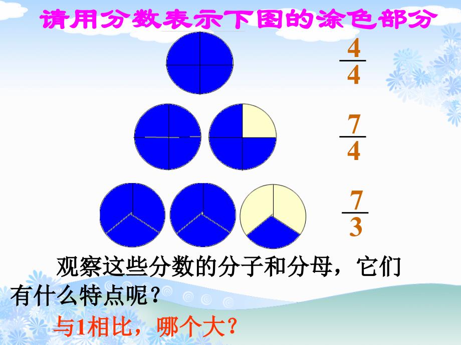 小学数学五年级下册分数的分类—真分数、假分数_第4页