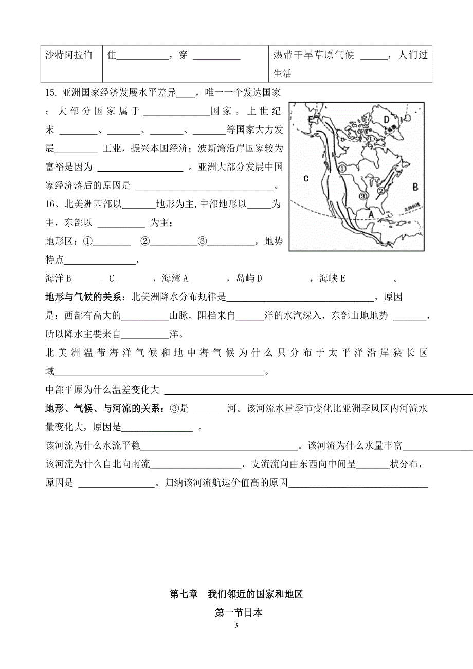 六年级下册地理知识点21页_第3页