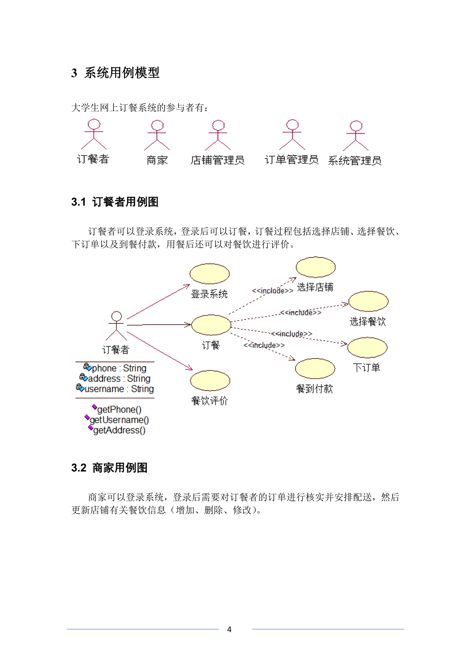 大学生网上订餐系统-UML建模19页_第4页