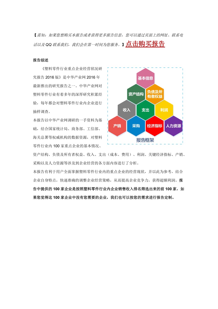 塑料零件行业重点企业经营状况调查分析报告2016版_第2页