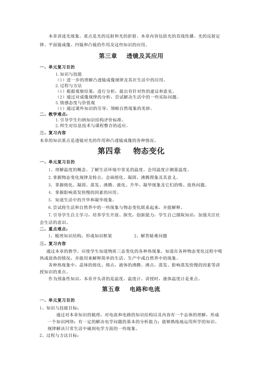 初中物理总复习教学目的重难点9页_第2页