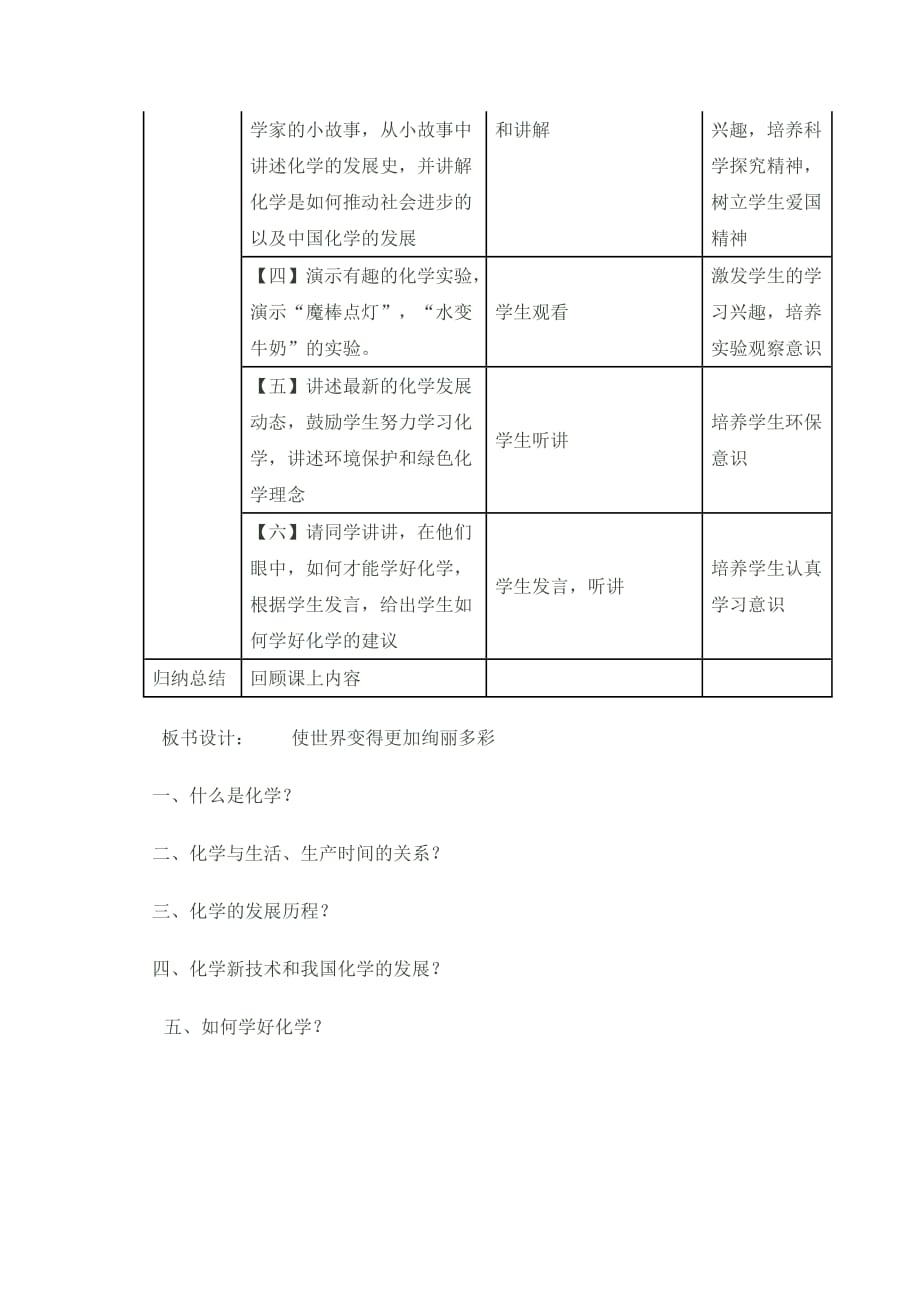 初中化学绪言教学设计4页_第4页