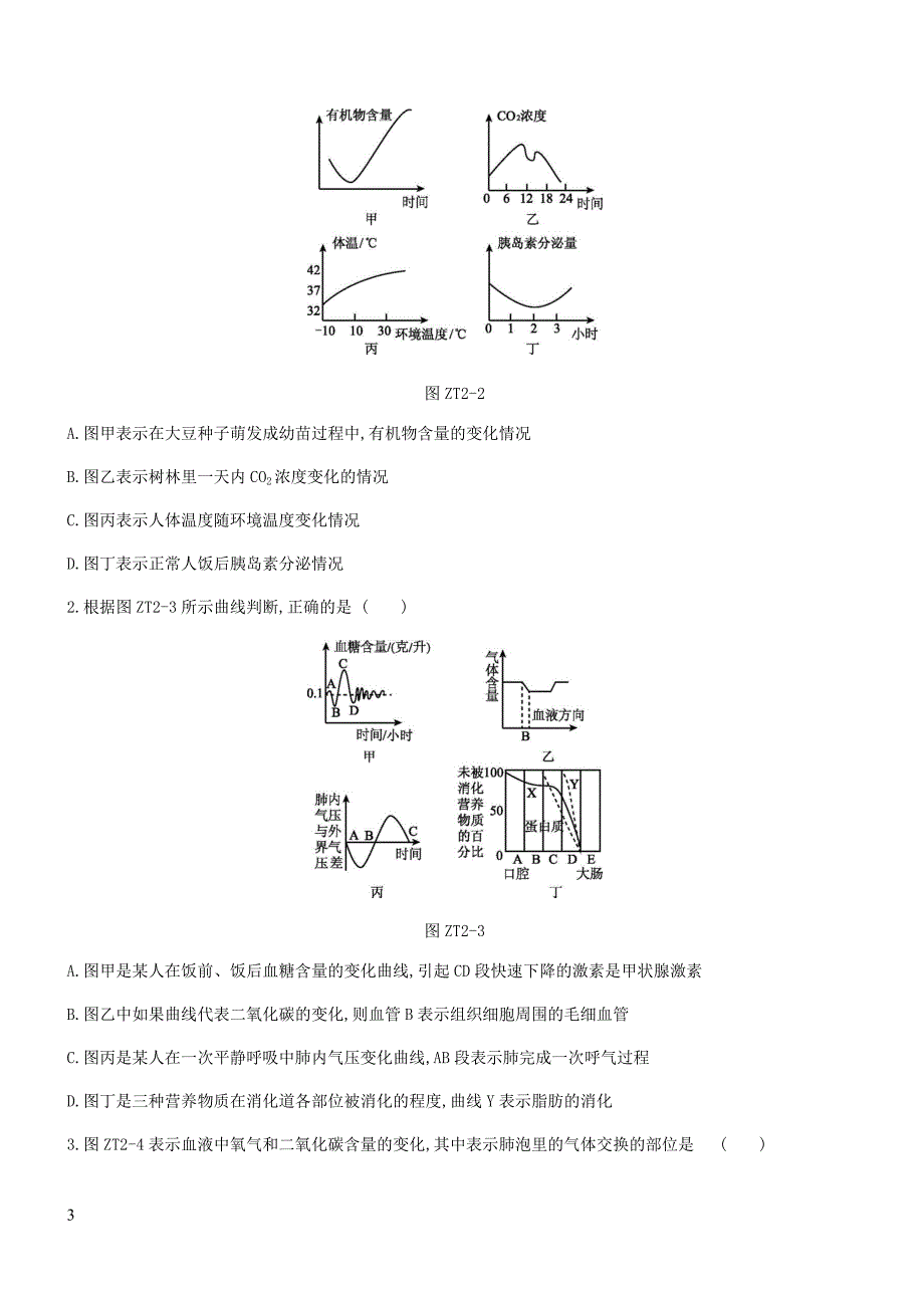 北京市2019年中考生物复习专题提升02图表线识图专题含答案32页_第3页