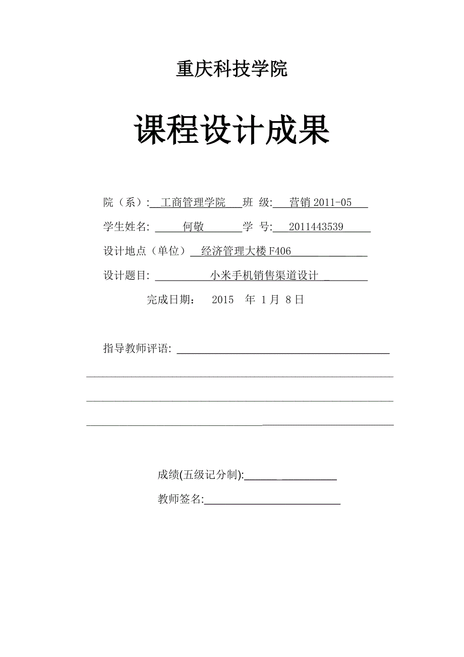 小米手机销售渠道设计方案13页_第1页