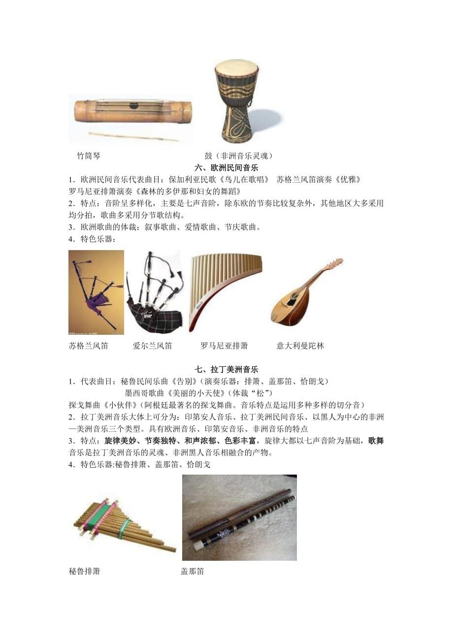 山东高考基本能力音乐知识点整理-20137页_第5页