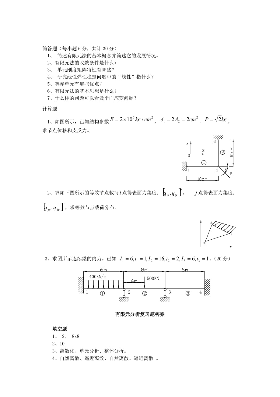 有限元分析复习题8页_第2页