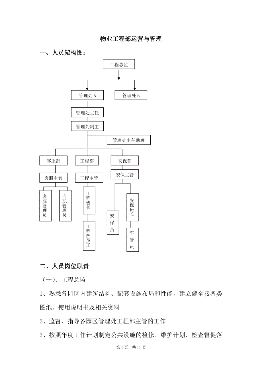 物业工程部运营与管理剖析11页_第1页