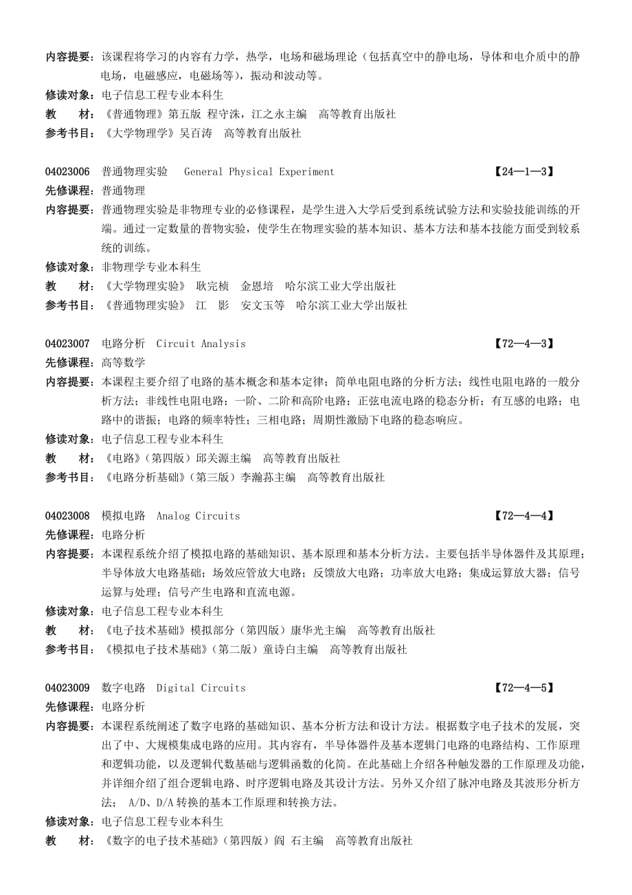 电子信息工程专业所学课程介绍8页_第2页