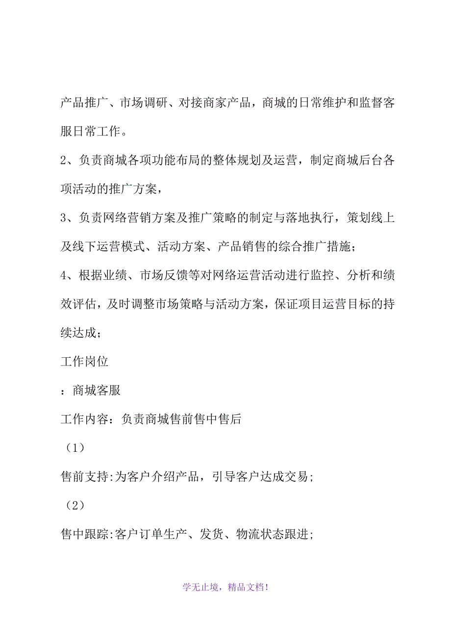 电子商务部岗位职责(2021年精选WORD版)_第3页