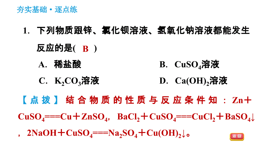 2020-2021学年人教版九年级下册化学习题课件 11.1.3 盐的化学性质_第3页