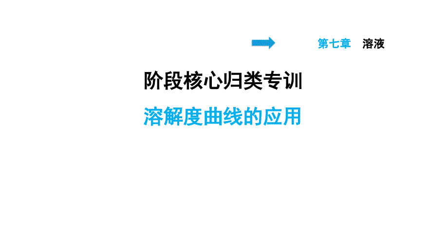 2020-2021学年科粤版九年级下册化学习题课件 第7章阶段核心归类专训 溶解度曲线的应用_第1页