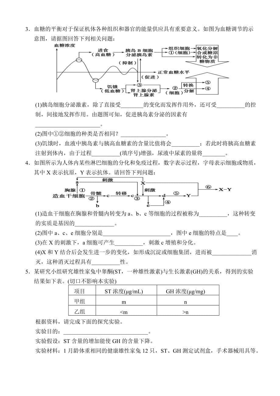 2013高考生物一轮复习教案：第八单元 高考集训+题型特训(八)_第5页