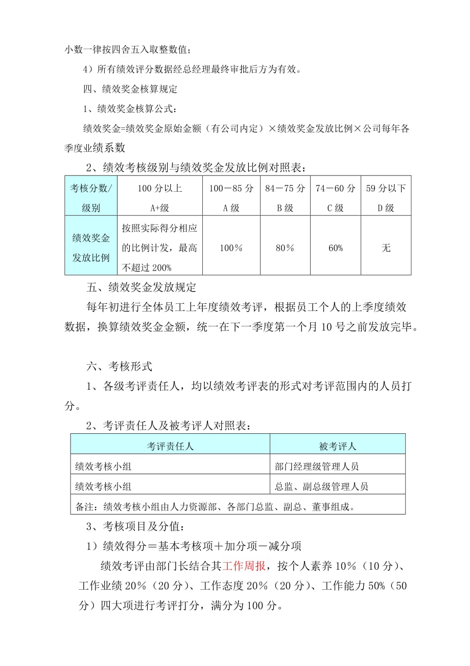 季度绩效考核规定9页_第2页