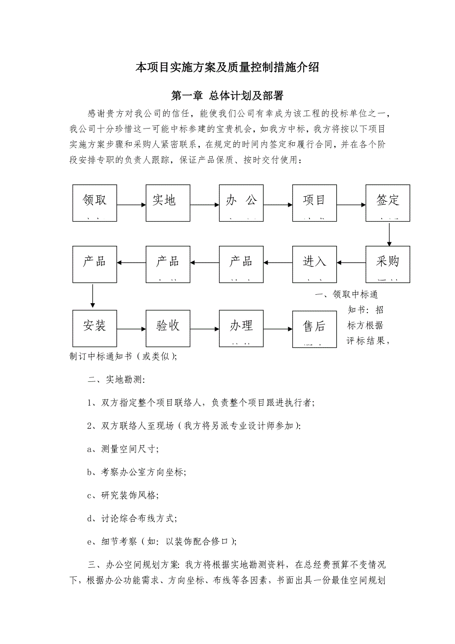 家具类项目实施方案及质量控制措施24页_第1页