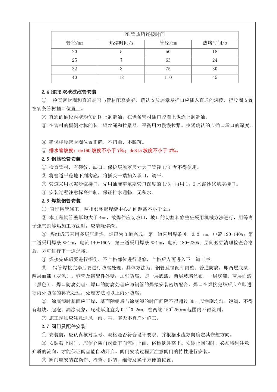 室外给排水管道施工技术交底5页_第3页