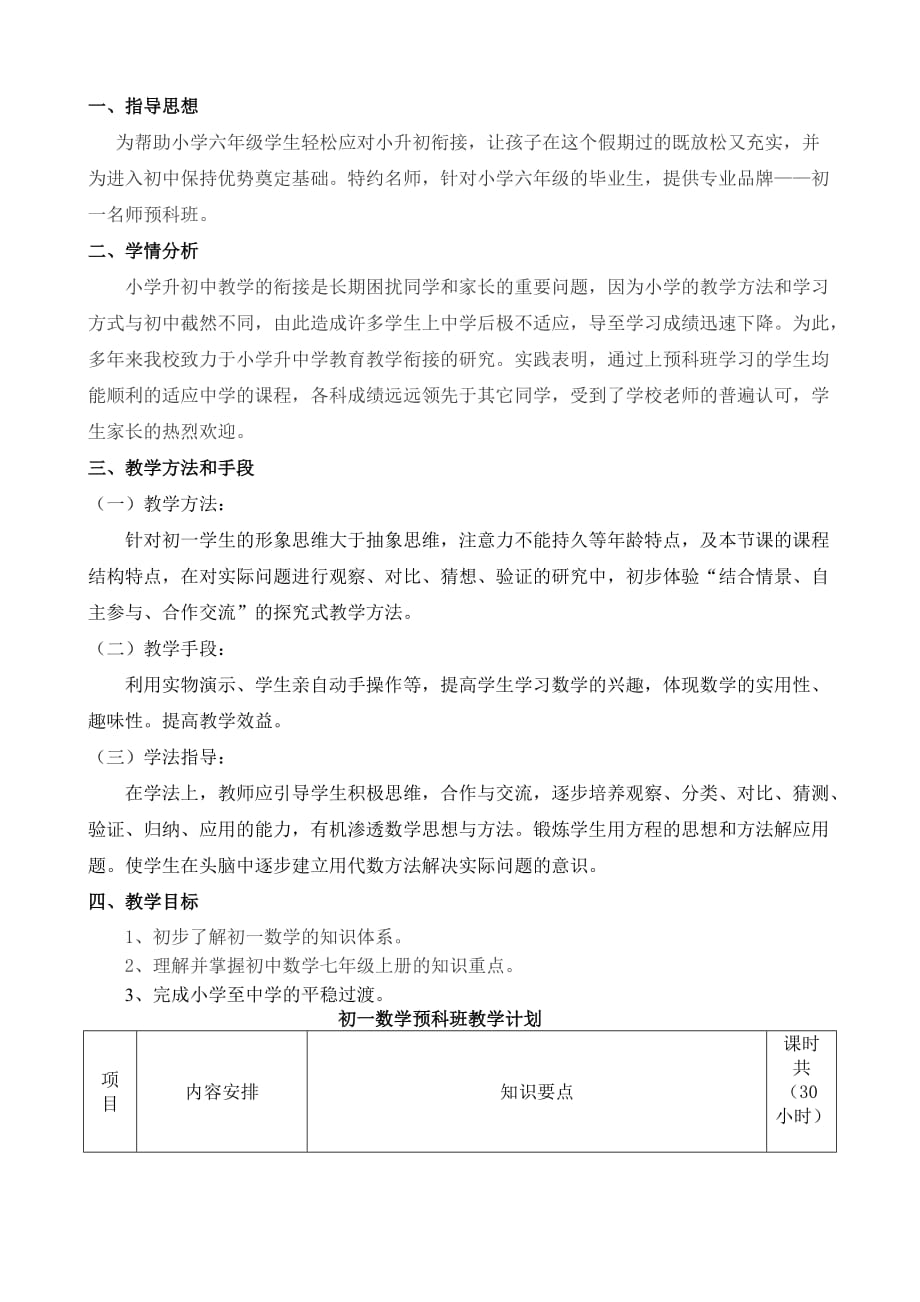 新初一预科计划5页_第2页