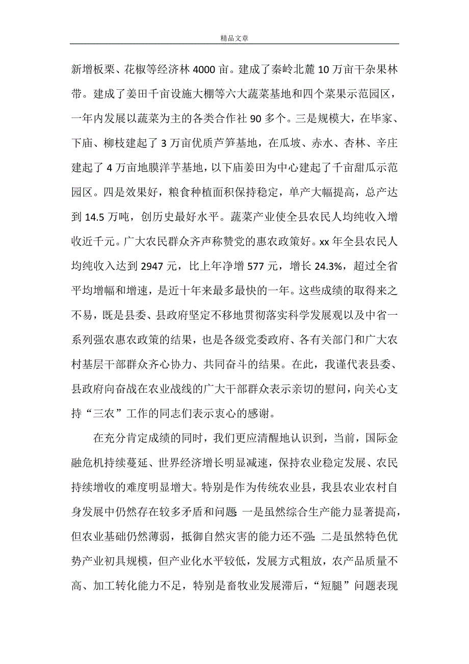 《县委副书记在农村工作会议上的讲话》_第2页