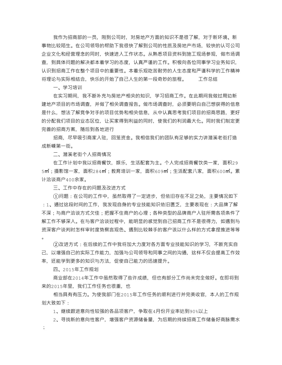 招商专员年度工作结8页_第4页