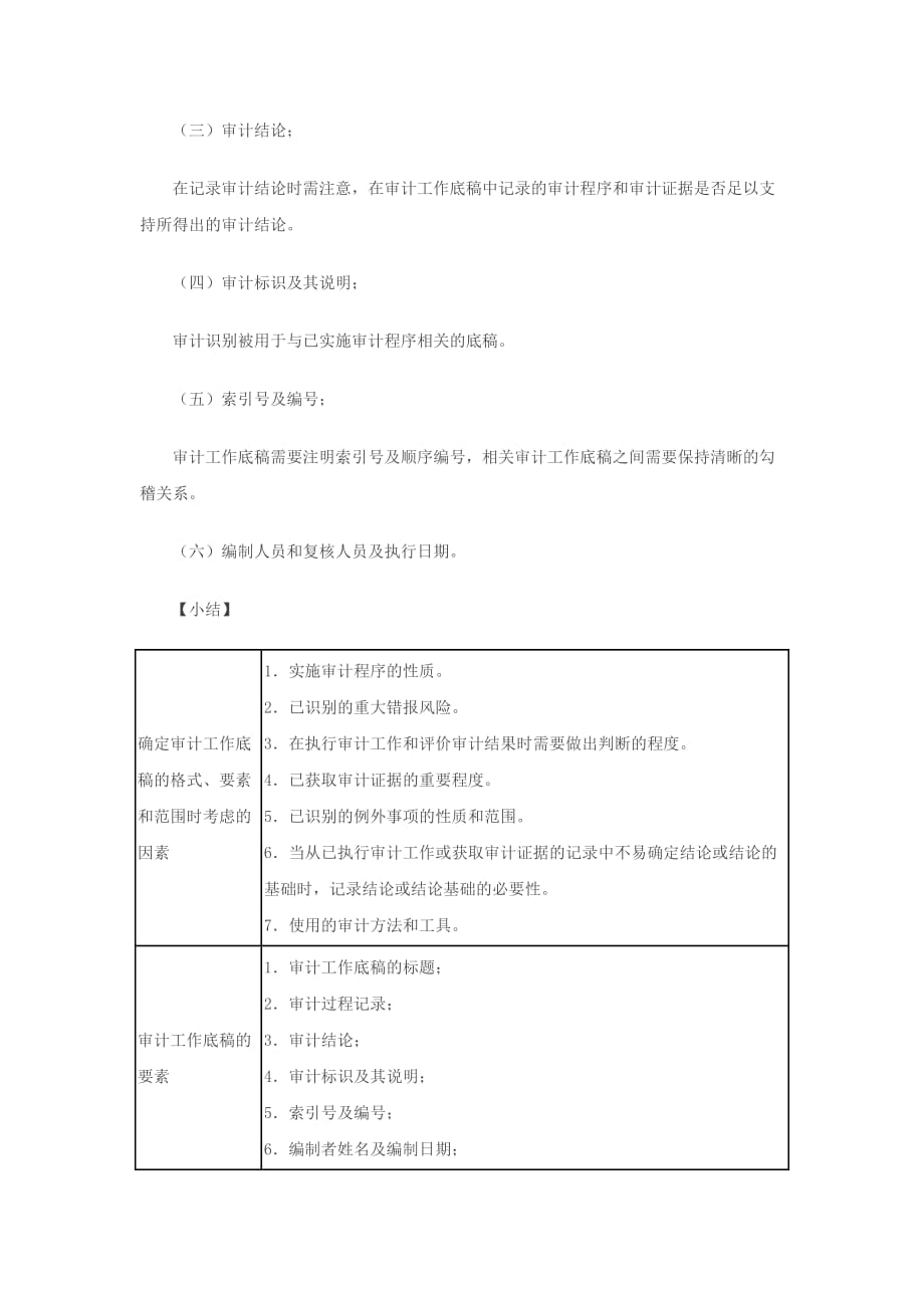 CPA《审计》教材梳理：审计工作底稿_第4页