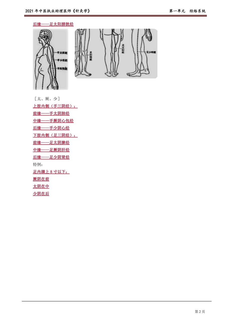 中医助理医师《针灸学》 第一单元 经络系统_第2页