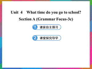 六年级英语下册 UNIT 4 WHAT TIME DO YOU GO TO SCHOOL SECTION A(GRAMMAR FOCUS-3C)课件 鲁教版五四制