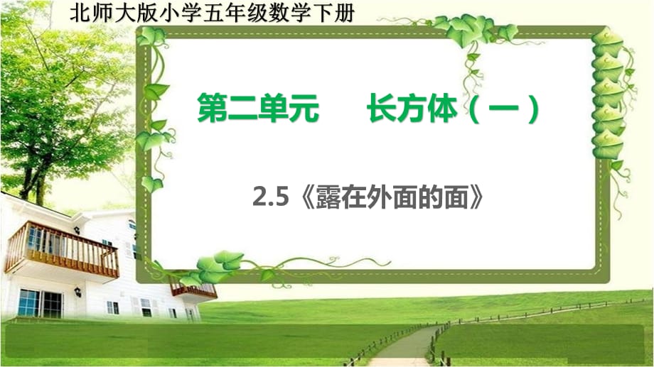 北师大版五年级数学下册2.5《露在外面的面》课件_第1页